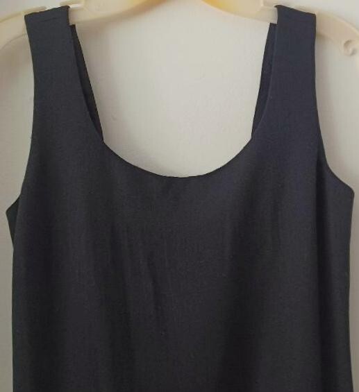 VINTAGE JENNIFER GEORGE BY NIGHT LITTLE BLACK DRESS LBD SCOOP NECK BACK SHEATH 4