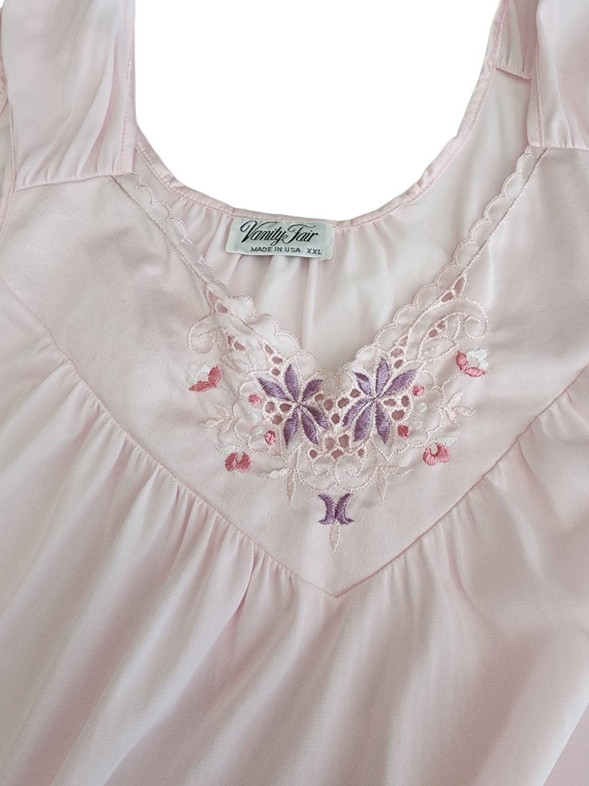 VINTAGE LOT OF 3 VANITY FAIR FULL BUST NYLON NIGHTGOWNS, SIZE 2X