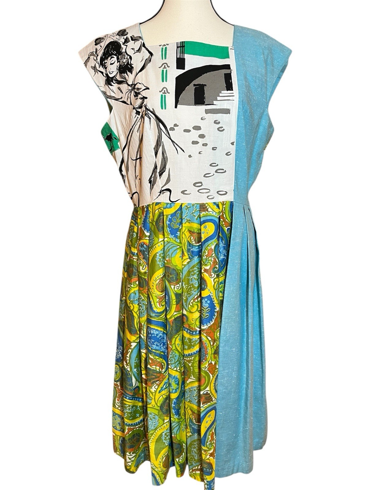 Vintage Handmade Women’s Dress Size Medium Art to Wear One-of-a-Kind Unique