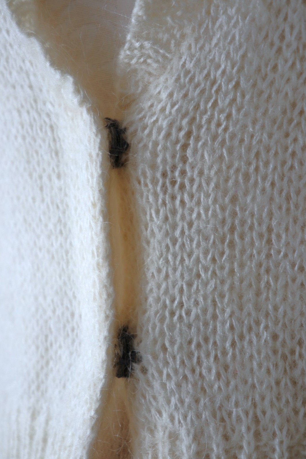 Y2K Isabel Marant Cream Fuzzy Mohair Romantic Cropped Cardigan Sweater Women XS