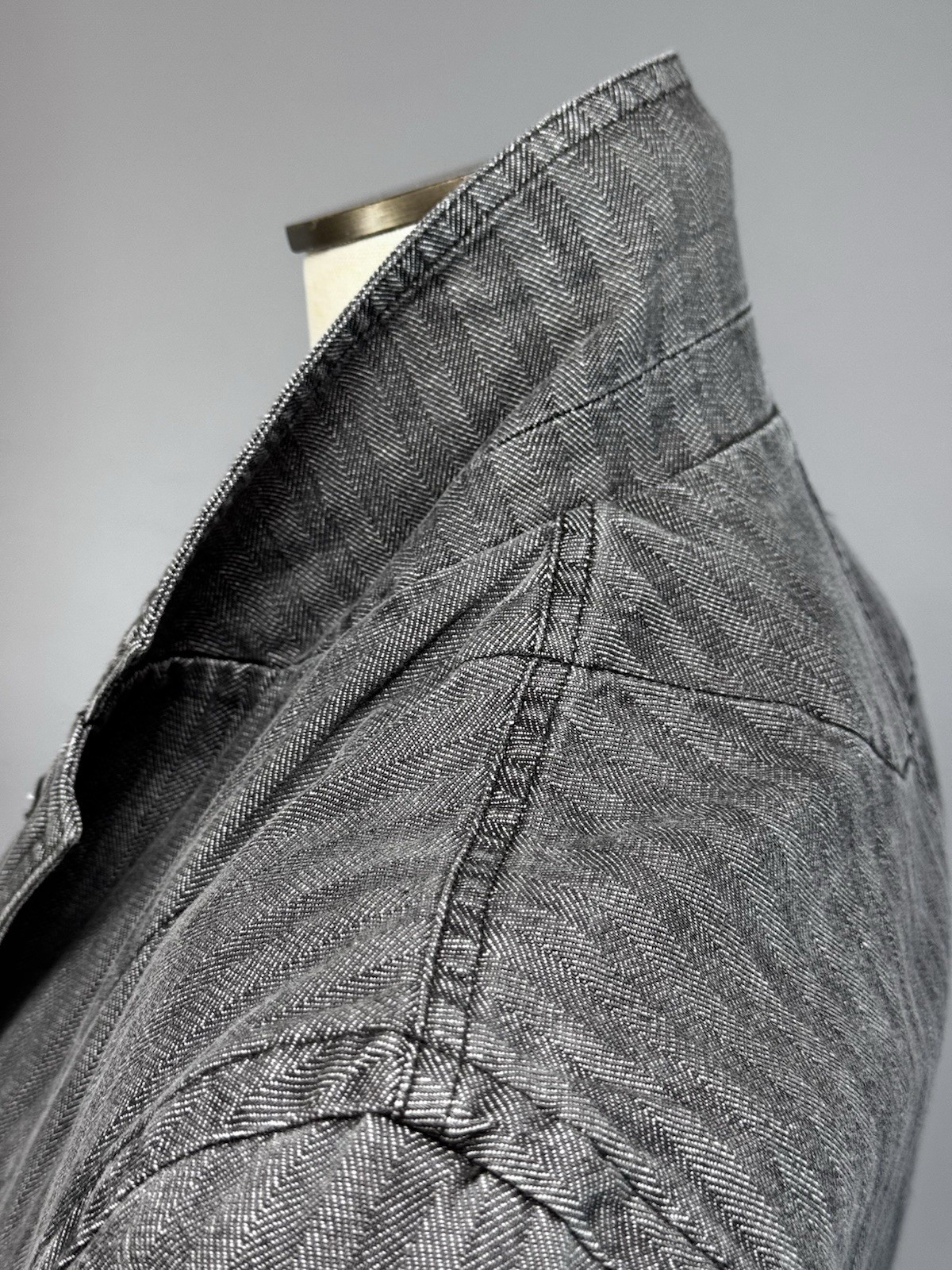 DKNY graphite hbt Denim Chore Jacket Vintage 90s Workwear Cotton Coat NOS NWT