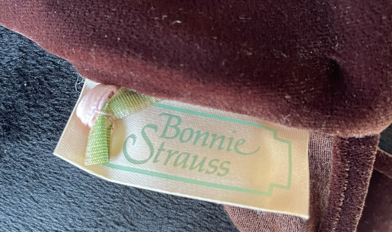 VTG Brown Mauve Velvet Bonnie Strauss Gown Dress Sz 6