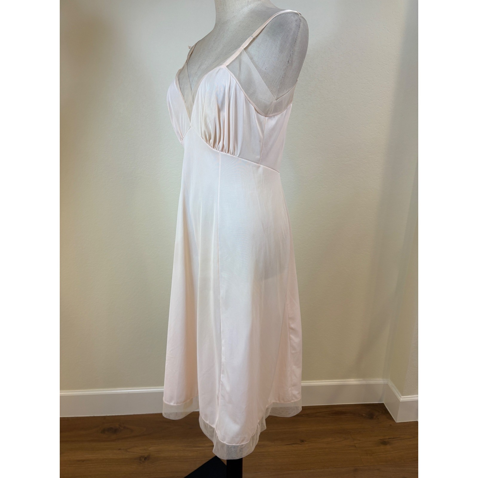 Vtg 50s Lace Top Scarf Slip Set S Pink 3pc Ensemble Romantic Formal cocktail