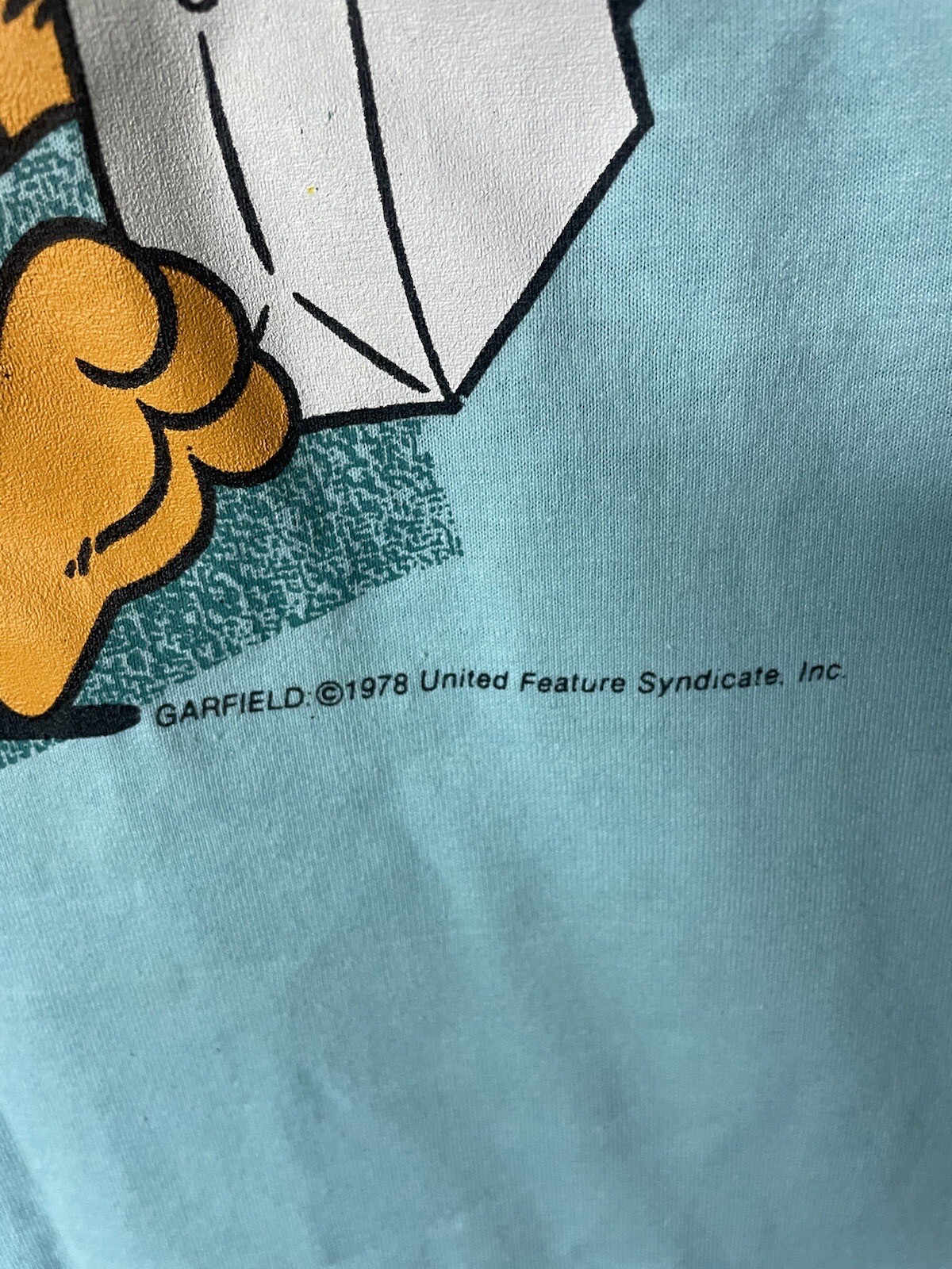 Vintage 70s Garfield Single Stitch Sleep Long Night T-Shirt Shopping Mall 1978