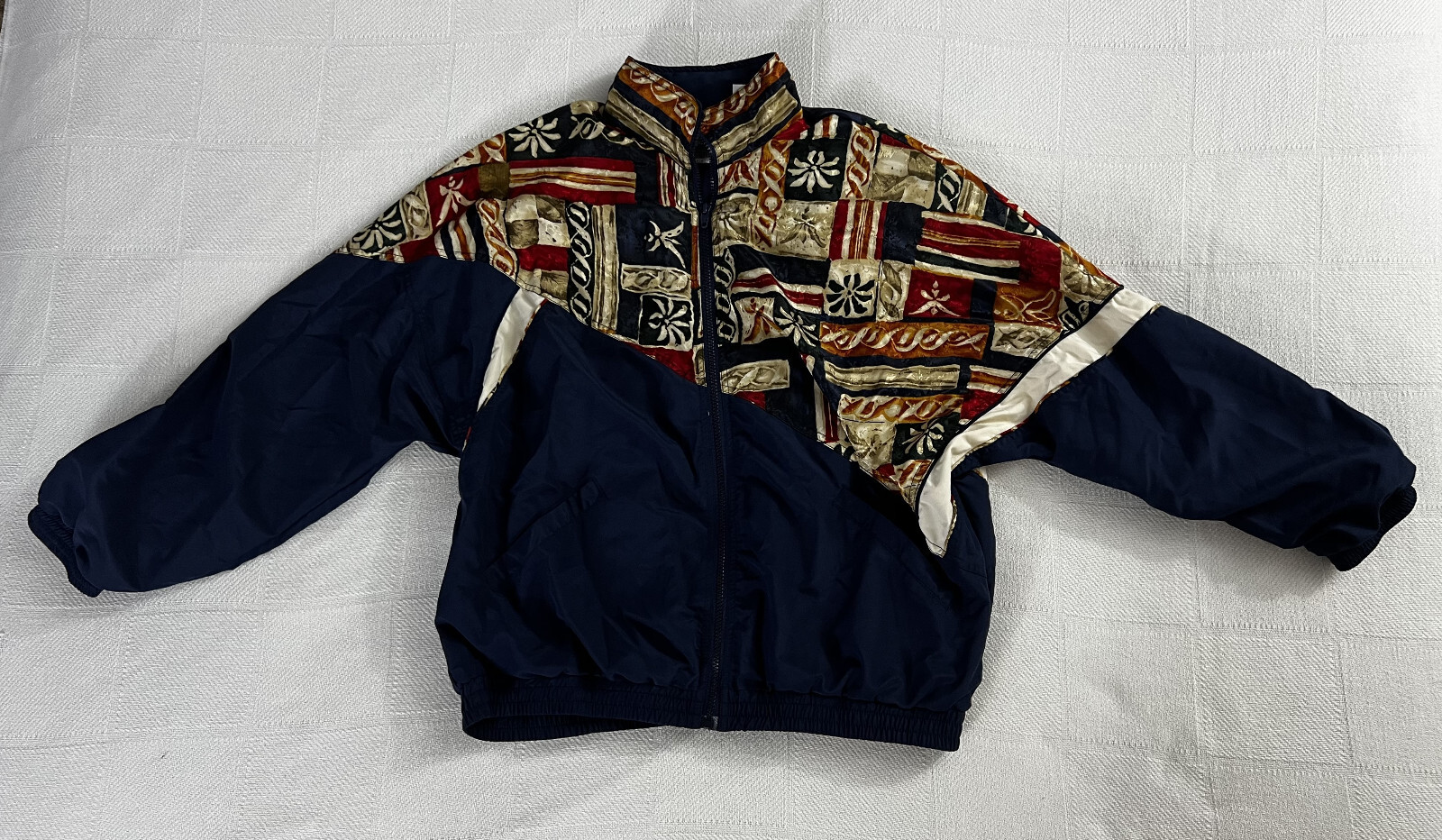 Vintage Solare Sporta Windbreaker Retro Track Jacket 80s 90s Grandma Granny Core
