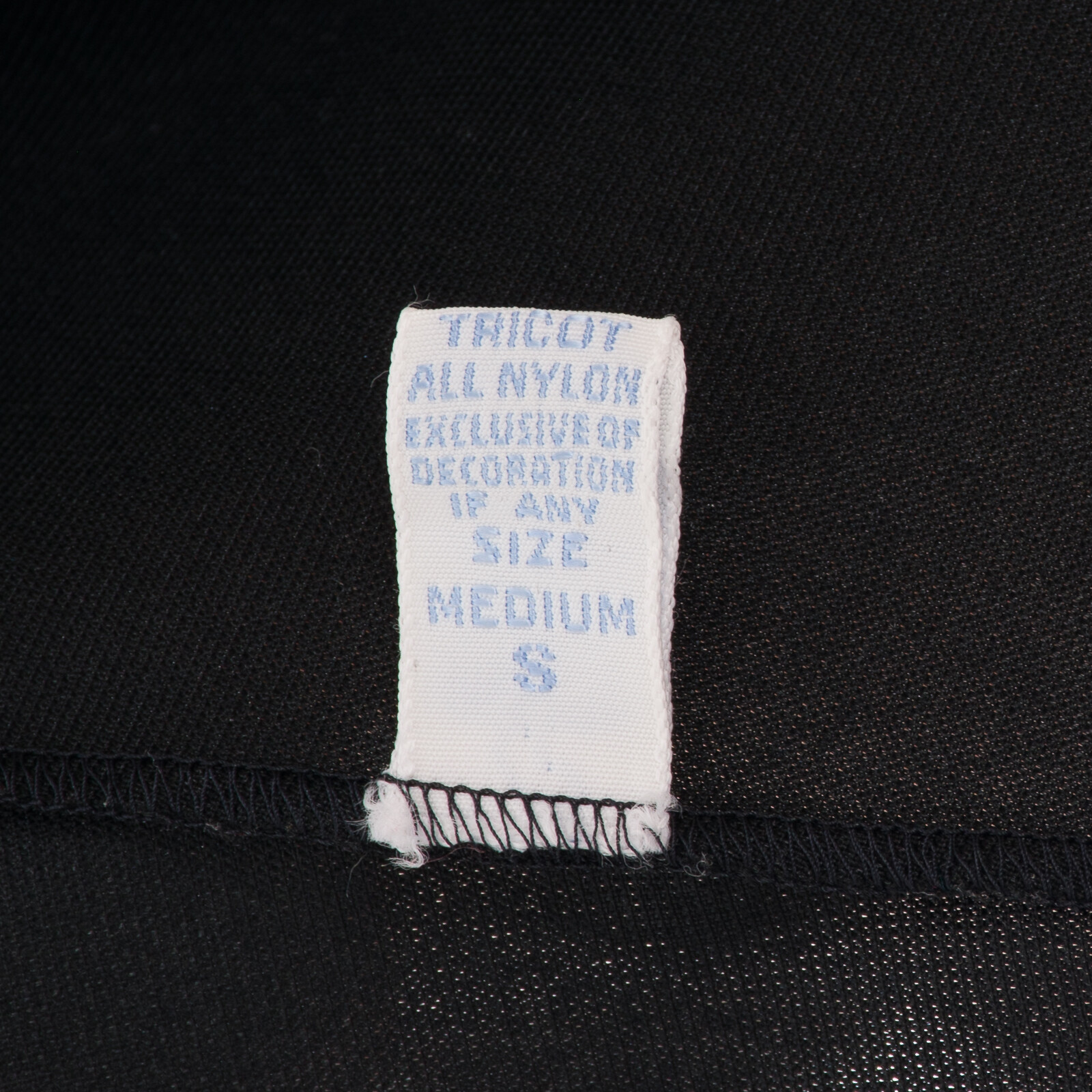 💖 Vintage VANITY FAIR Half Slip Skirt Black Nylon Pillow Tab Lace Trim Slit M
