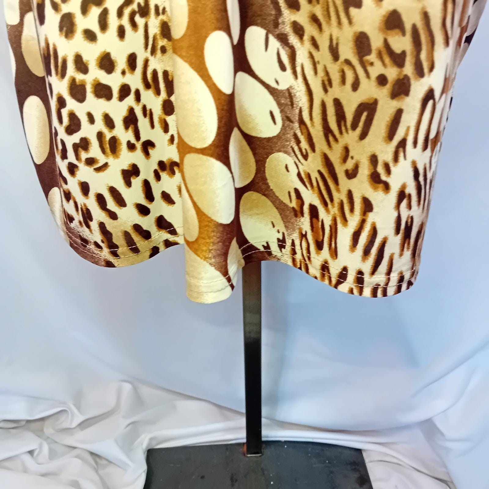 Vintage Y2K Plus Size C.O.C. Animal Print Tunic Maximalism Bohemian Casual 2XL