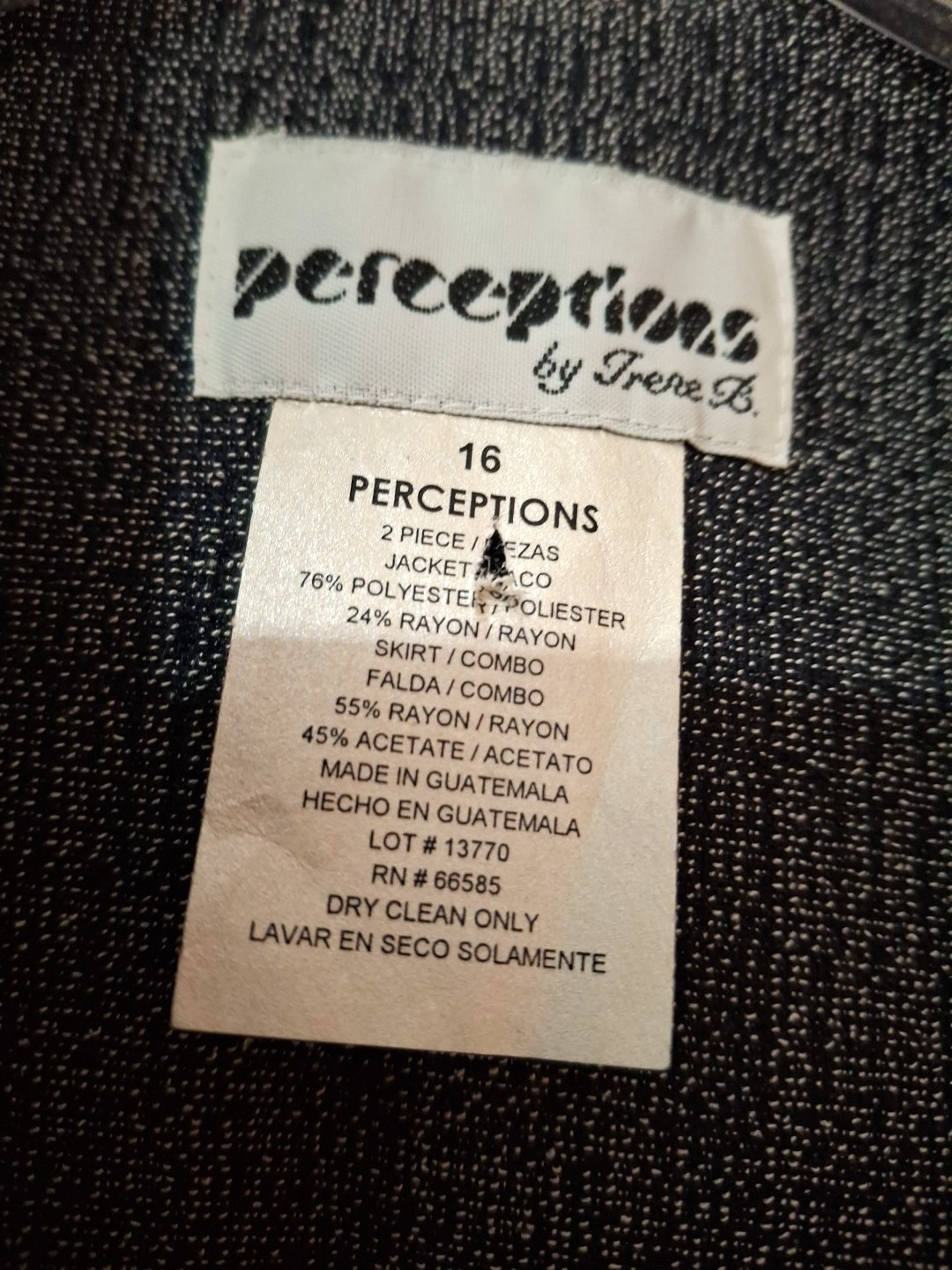 Perceptions Women’s Blazer Padded Shoulders Vintage 80’s/90’s size 16 career