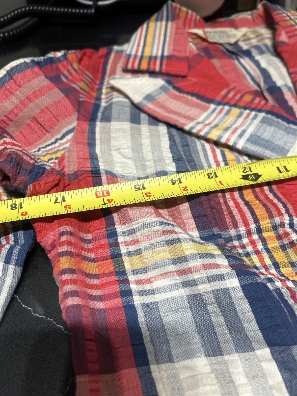 VTG Spiegel Women’s Blazer Red White and Blue Plaid Size 7/8 Small Very Nice