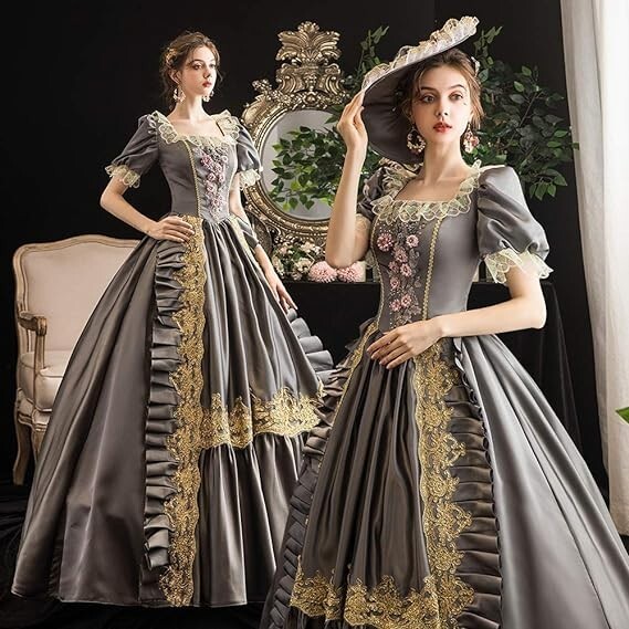 Rococo Dress Exquisite Handcrafted Marie Antoinette-Inspired Court Ball Gown