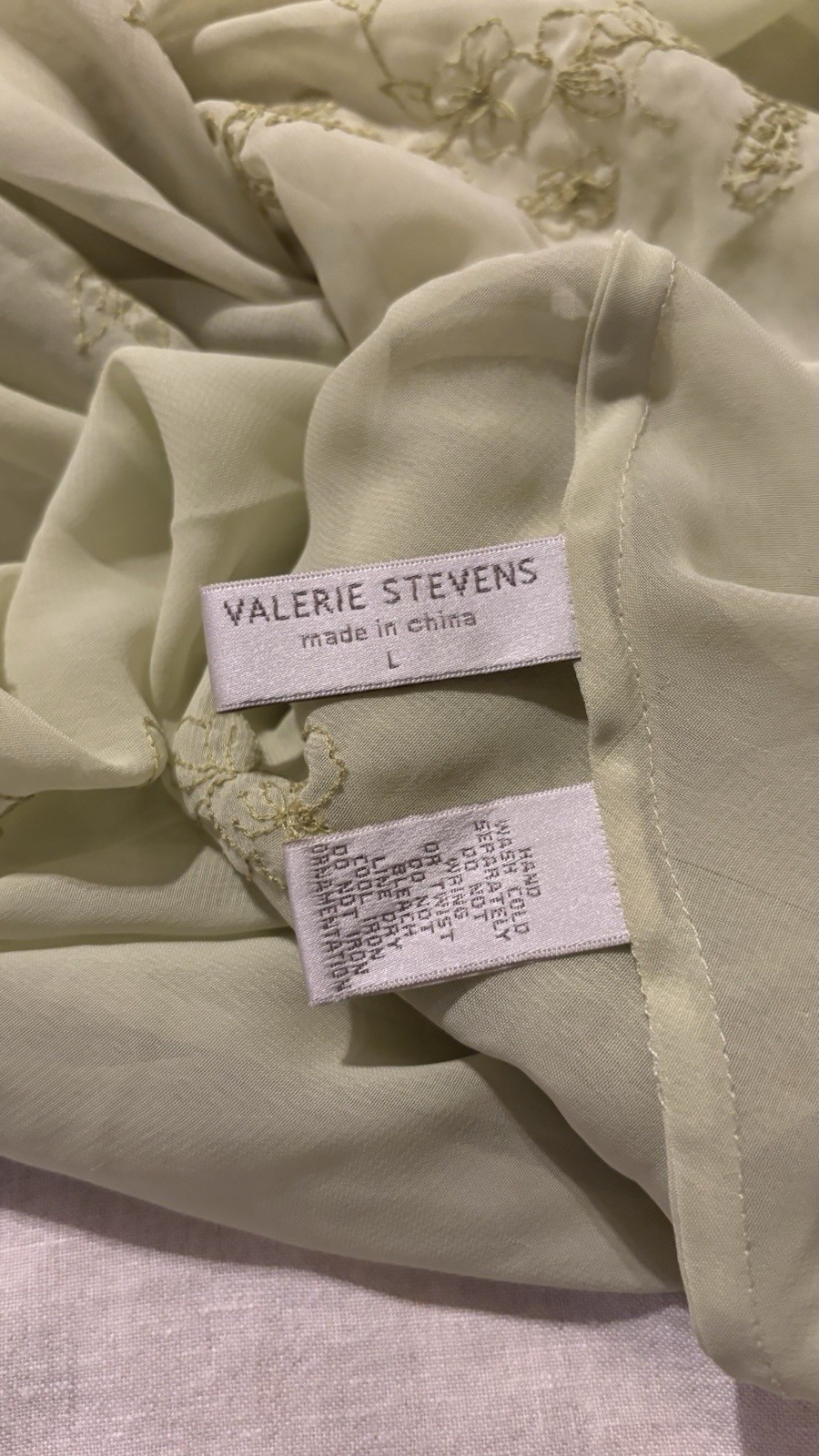 Vintage 90’s Style Sheer Slip Dress, Seafoam Green, Size Large