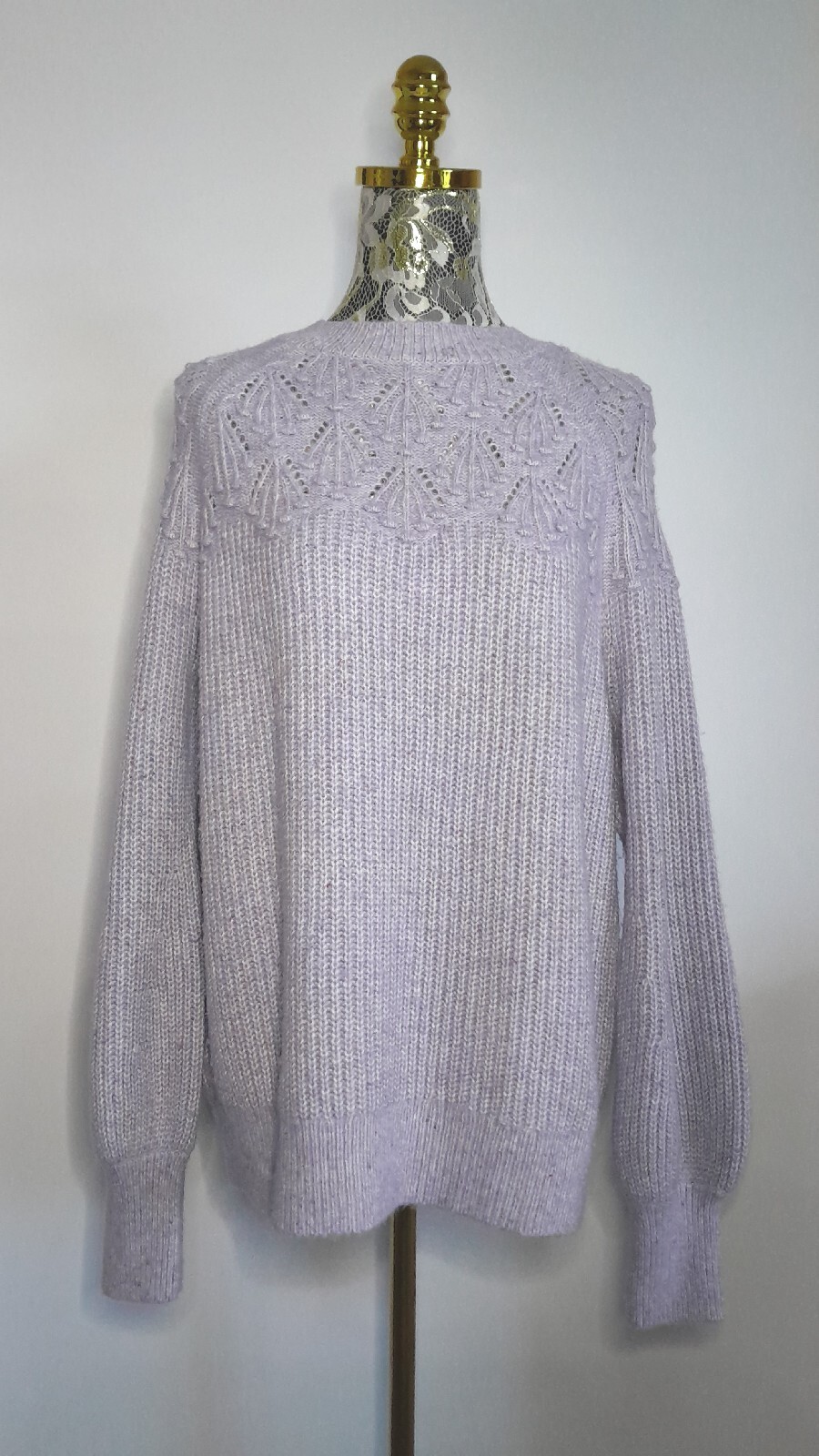 Sussan Pullover Pale Lilac Wool Blend Jumper Size S VGC