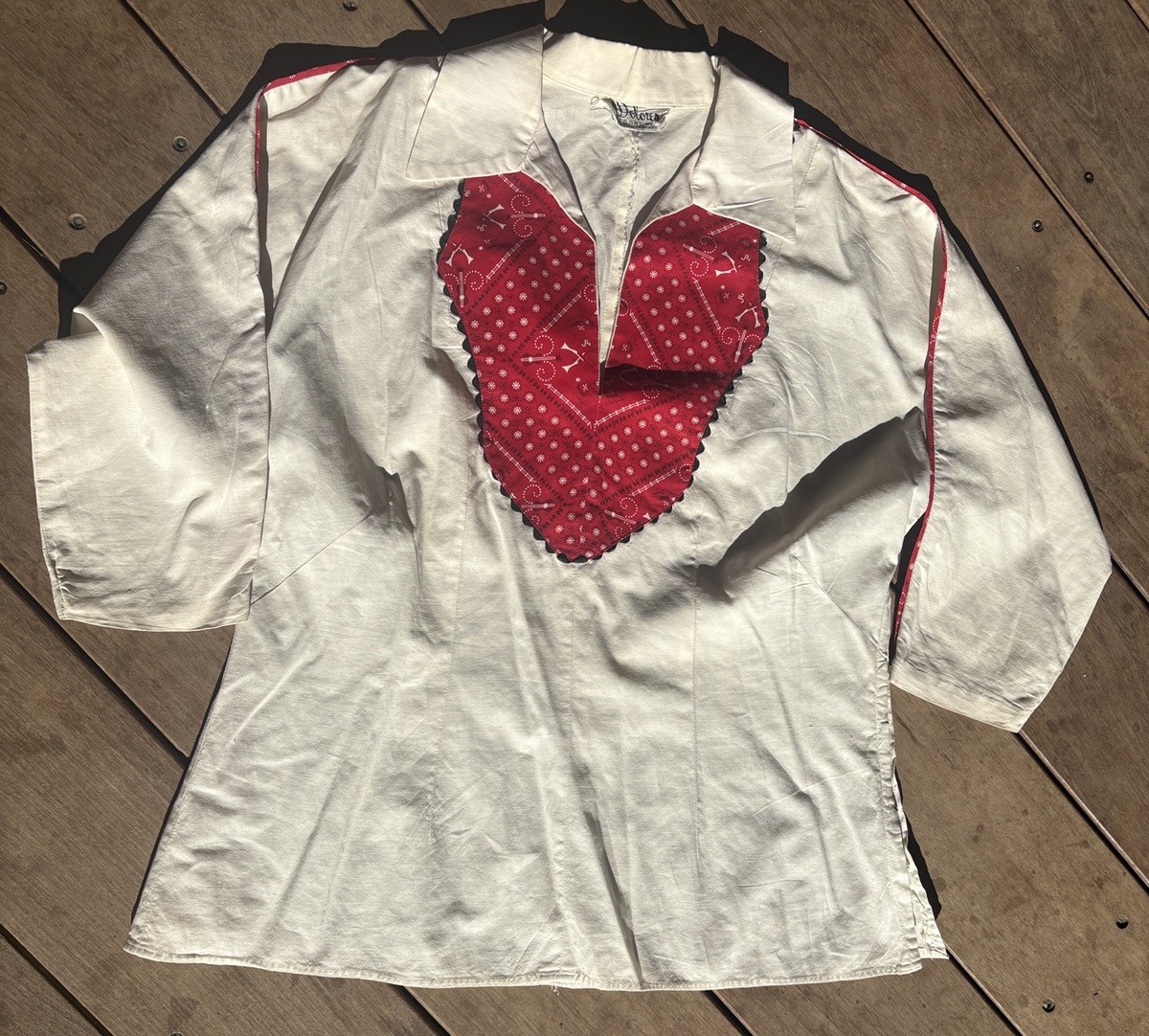 Vintage 50’s Dolores Resort Wear Women’s Western Blouse Size M/L USA Made