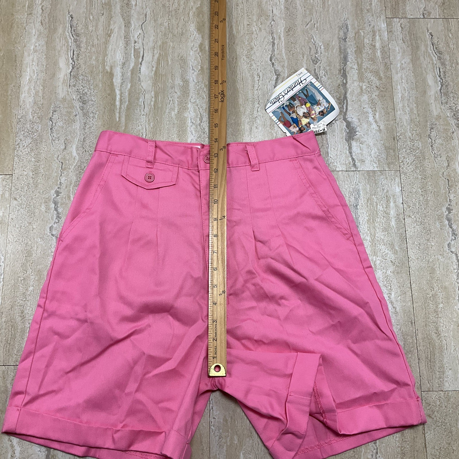 Vintage Hunters Glen Size 11/12 Pink High Waist Pleated Shorts 80s