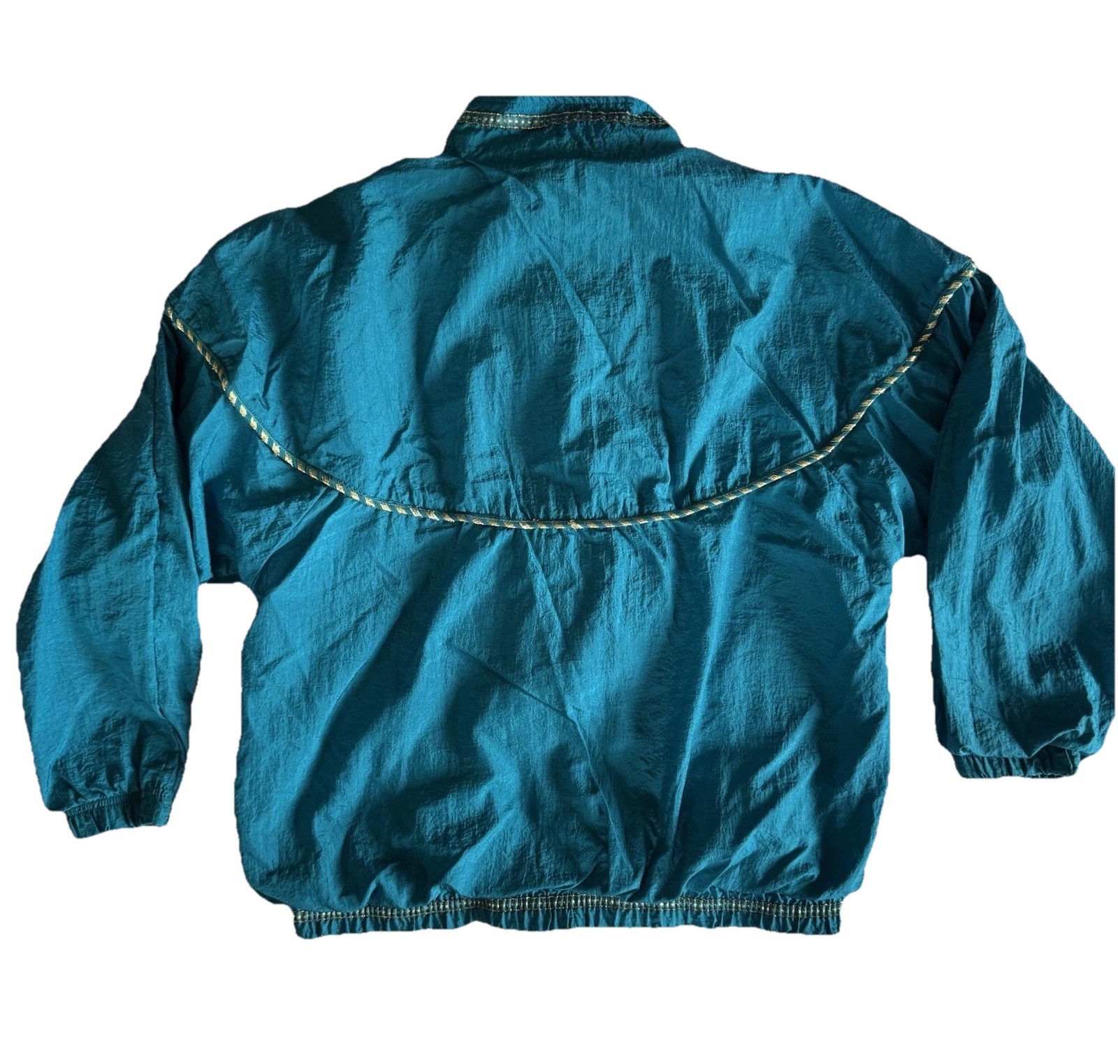 Vintage Women’s Satin Track Suit Blue Sz. M. Jacket & Pants, Nylon 80’s-90’s Y2K