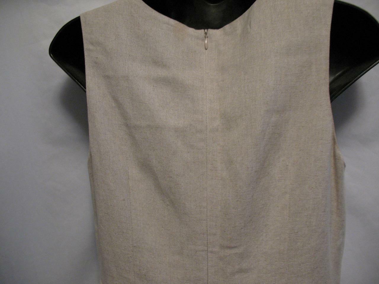 Vintage Harve Benard Holtzman Size 4 Linen Pencil Dress Lined Sheath Sleeveless