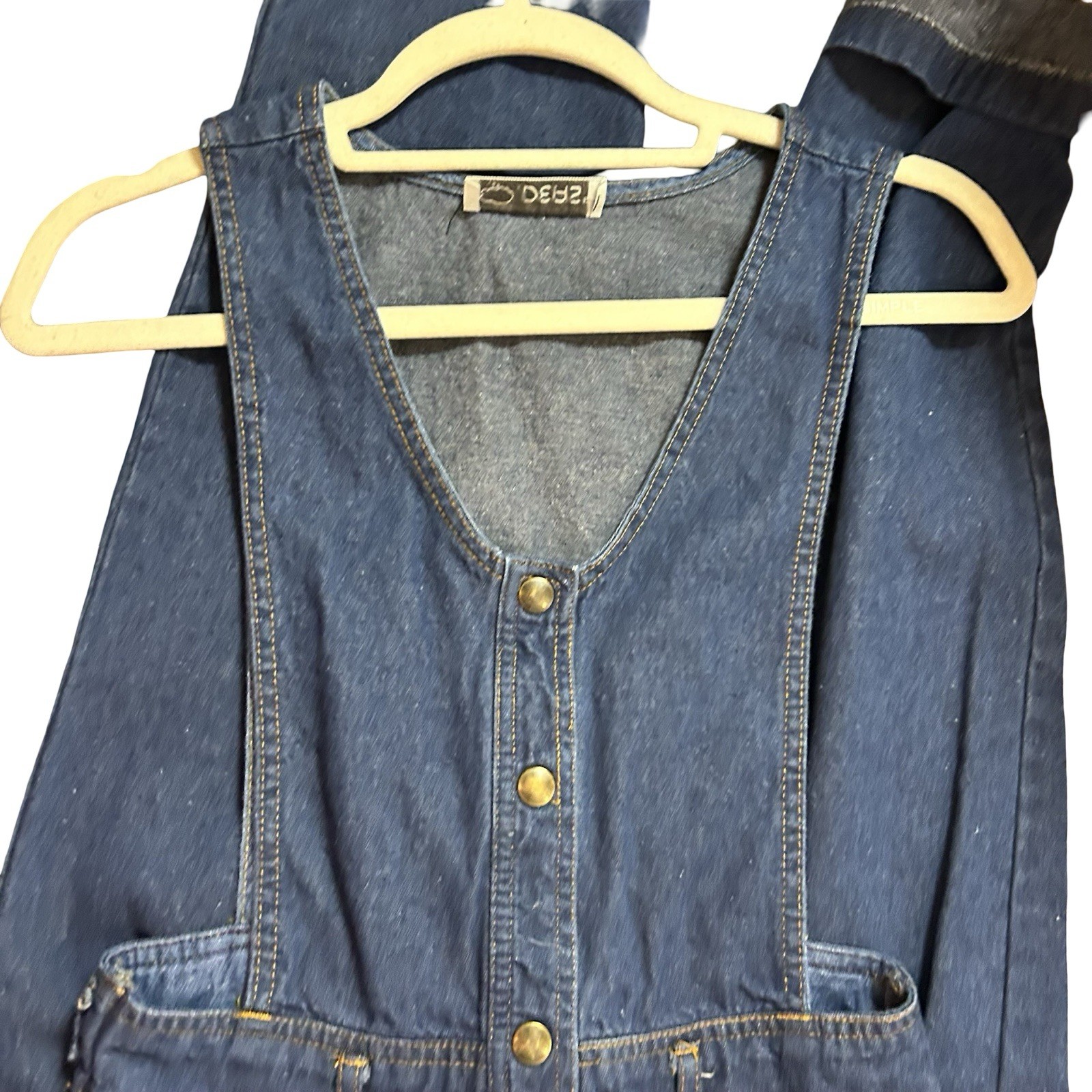 80s Ideas Vintage Denim Overalls | Boho Snap Front | USA Made
