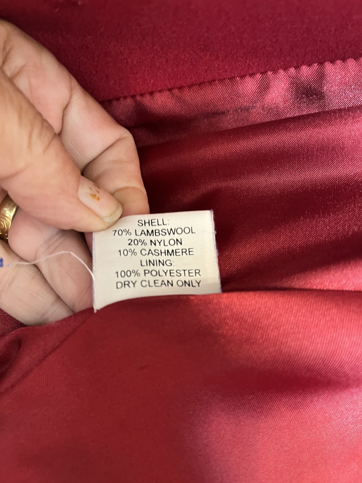 Kristen Blake Vintage Lambs Wool And Cashmere Med. Length coat size 12 steamed