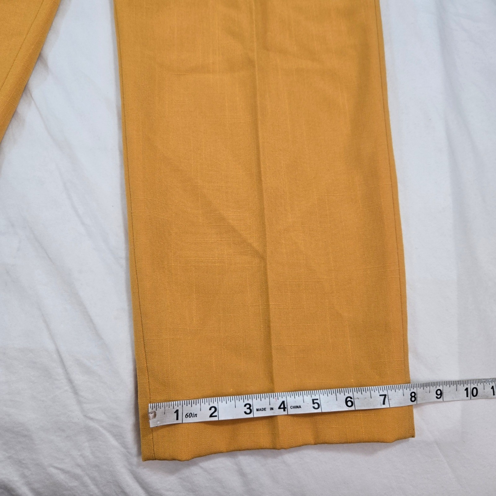 VTG Haggar Trousers Pants 10 (Tag VTG 14) Yellow Pleated High Waist Made In USA