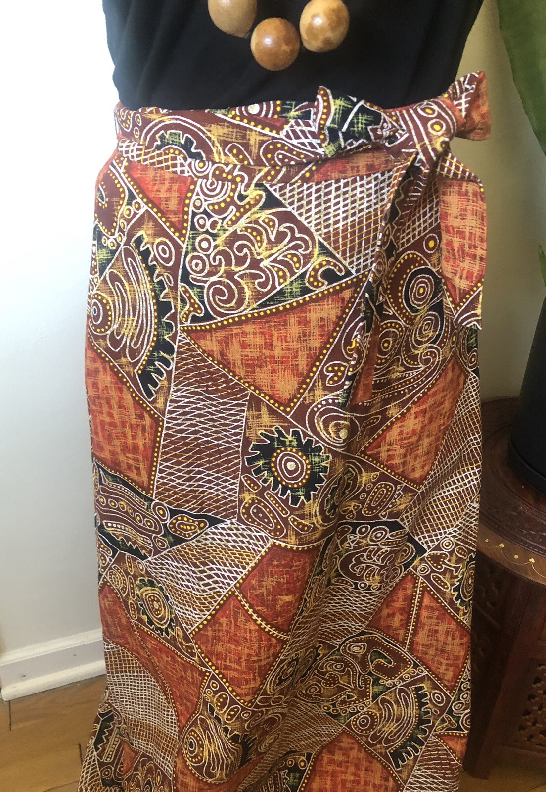 1960’s Mid Century Tribal Print Maxi Skirt