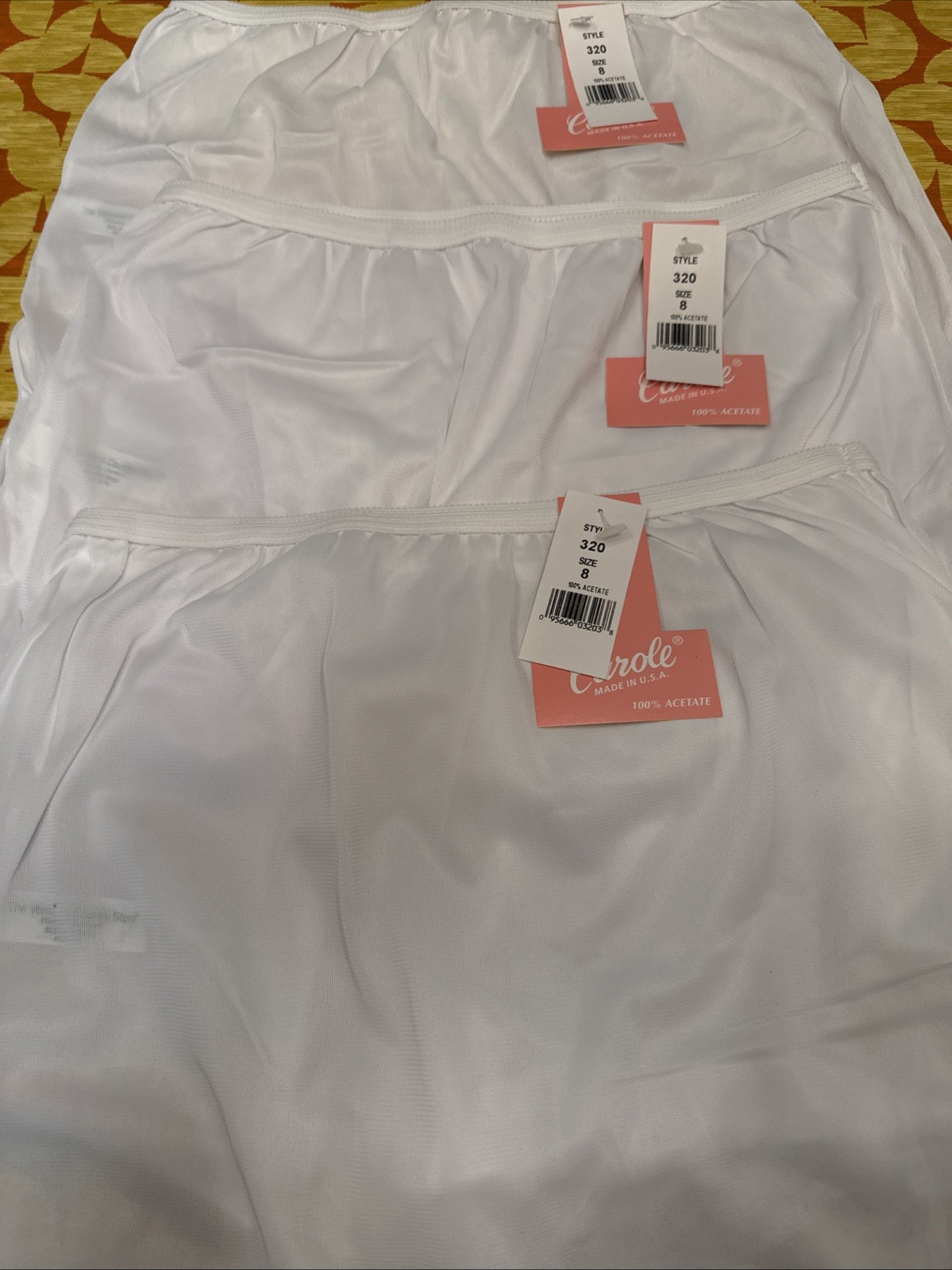 Carole Flattering Fit Undies Granny Panties Size 8 3 Pair 320 100% Acetate