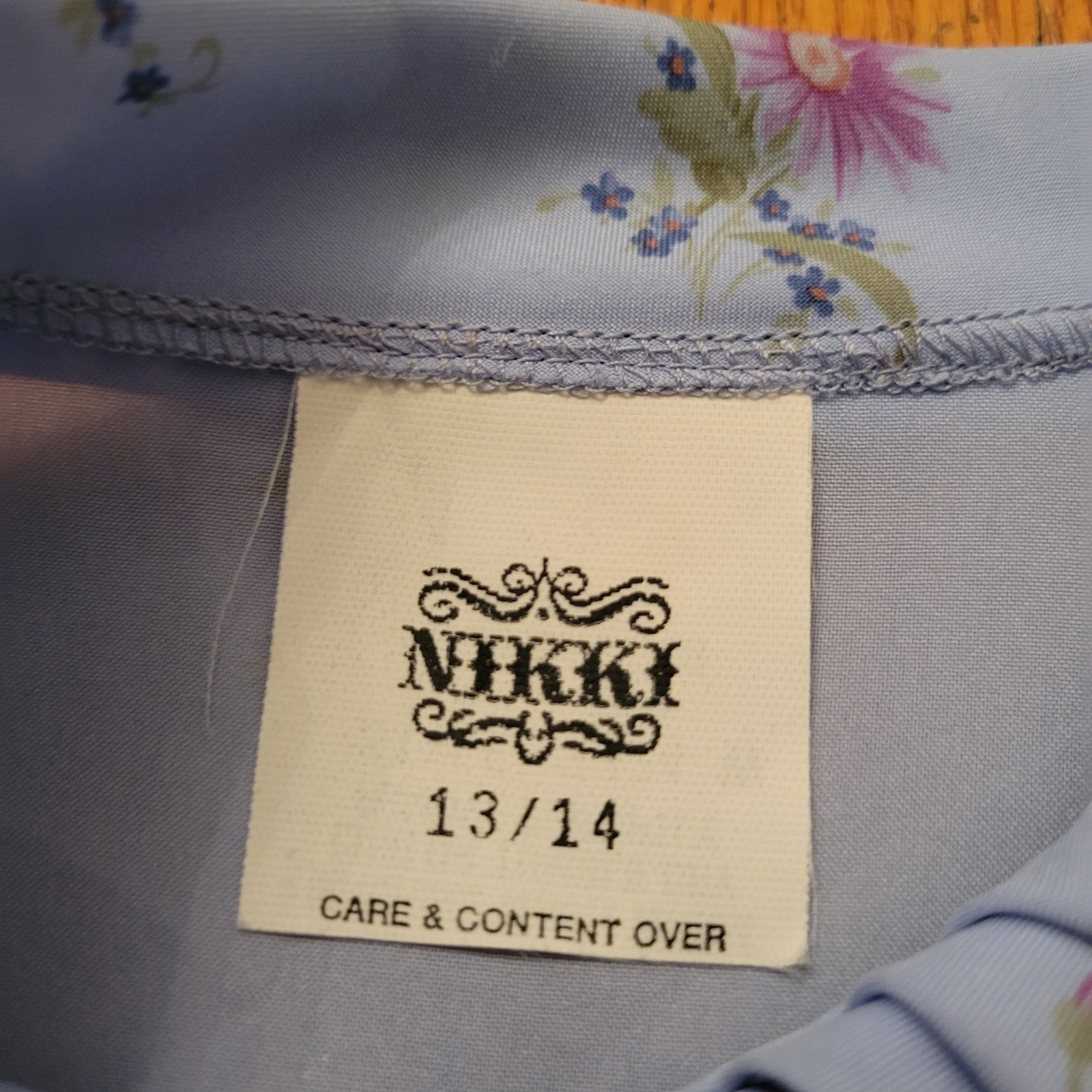 Nikki 13/14 Blouse Floral Vintage Button Up Secretary Cottage Granny Feminine