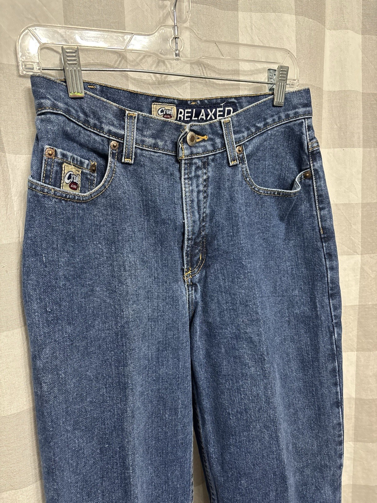 Vintage Cruel Girl Relaxed Dark Denim Straight Jeans Women Size 9 Style C555020