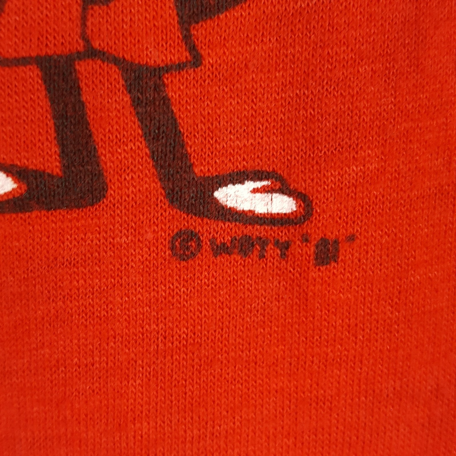 Vtg 80s Woman Of The Year T-Shirt M Red Cat Single Stitch 50/50 USA Ched Ladies