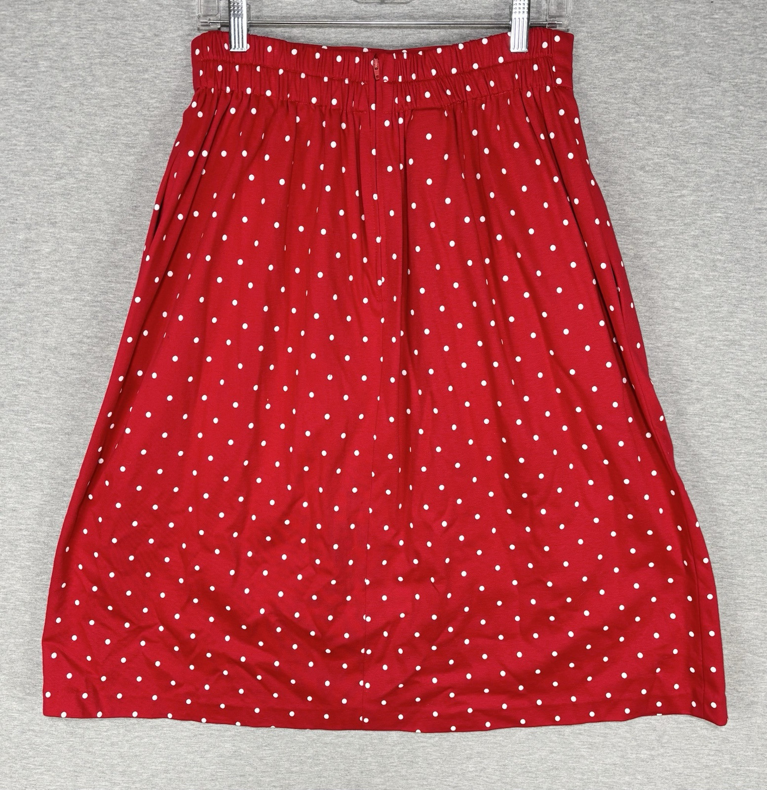 Vintage 80s Ned Gould Red White Polka Dot Midi Skirt & Cardigan Set Size 12(M/L)