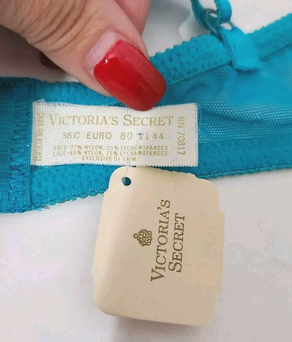 Vintage Victoria’s Secret Gold Label CROWN Bra 36C Made in USA- NWT – BLUE 70817