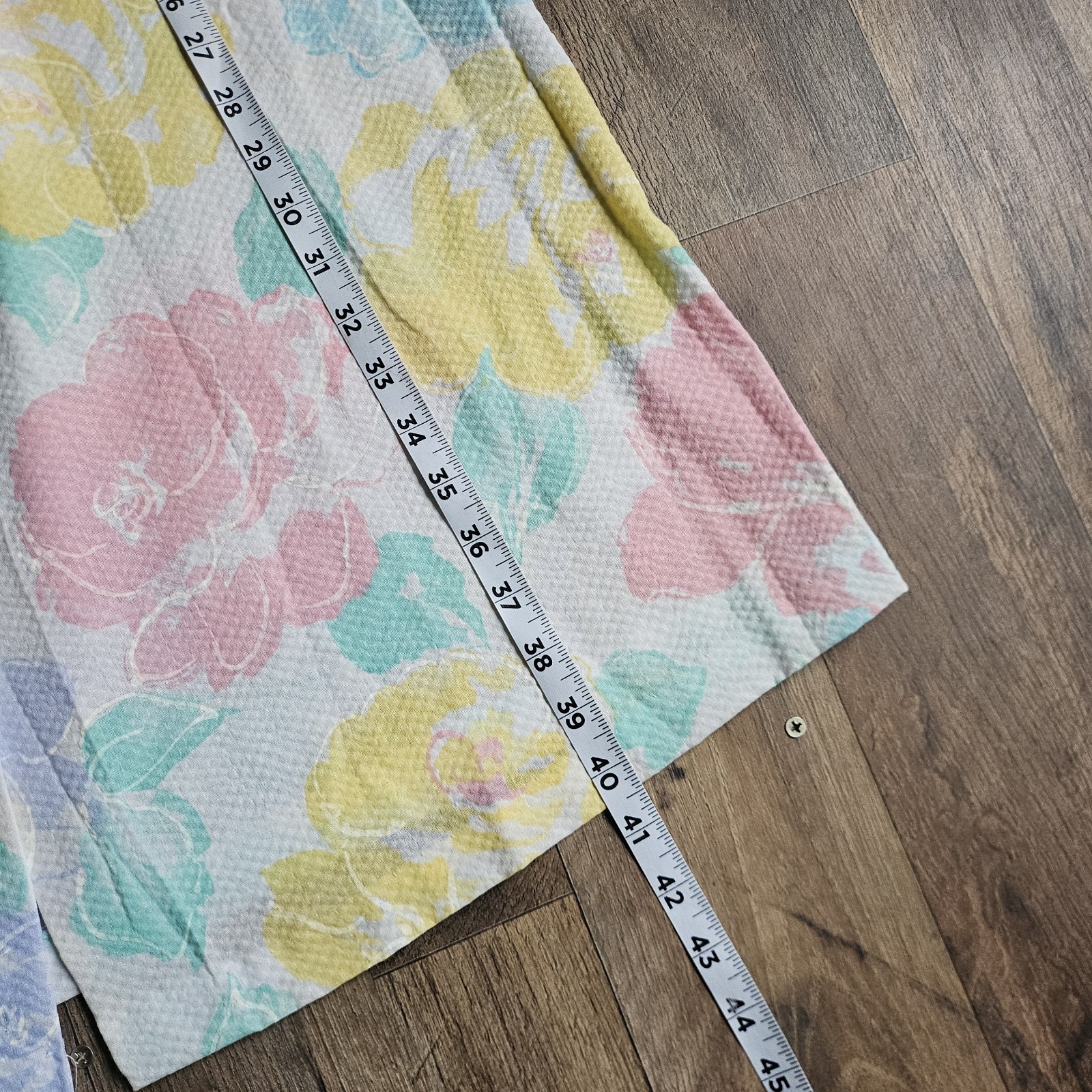 VTG 70s 80s It’s a Charm NWT Pastel Floral Seersucker House Dress Nightgown Med