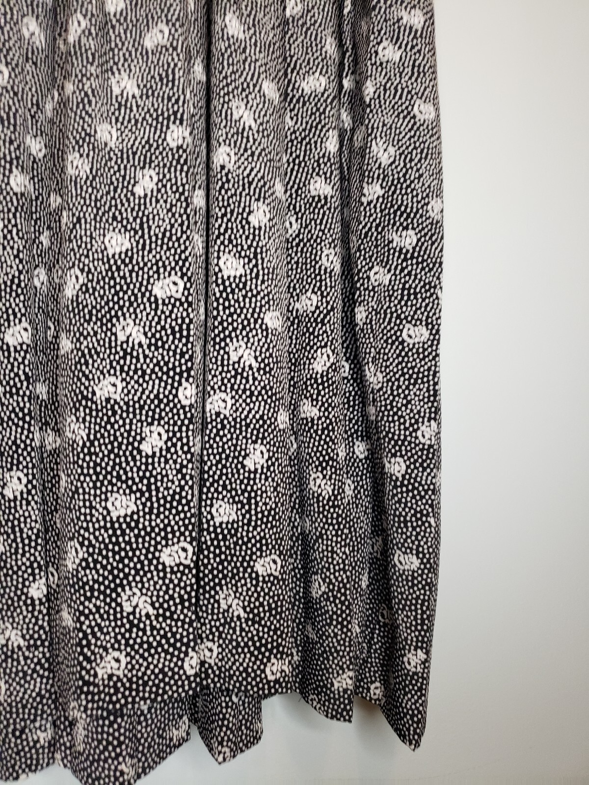 Vtg Liz Roberts by Mary Ann Lamonte Womens 16 Midi Dress Black Floral Capelet
