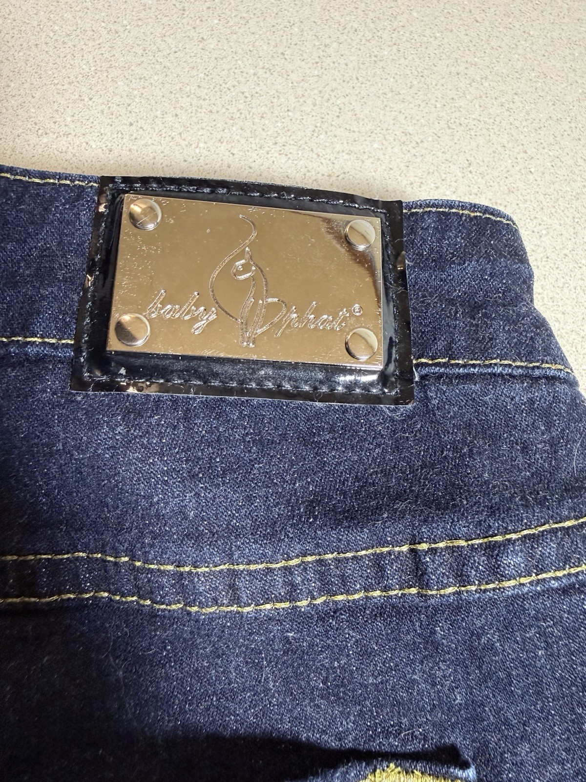 Vintage Y2K Baby Phat “Love” Denim Jeans Wide Leg Size 18