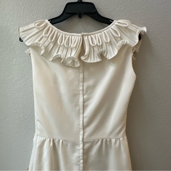 eve le coq california 1970s vintage white wedding gown cocktail dress womens 4
