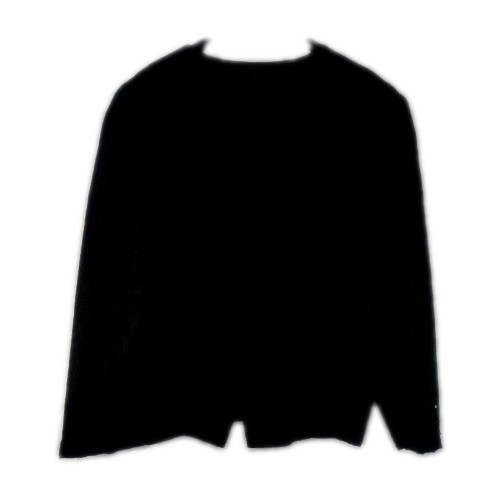 In Cinq Size 20 1/2 Skirt Suit Solid Black Long Sleeves Elastic Waist