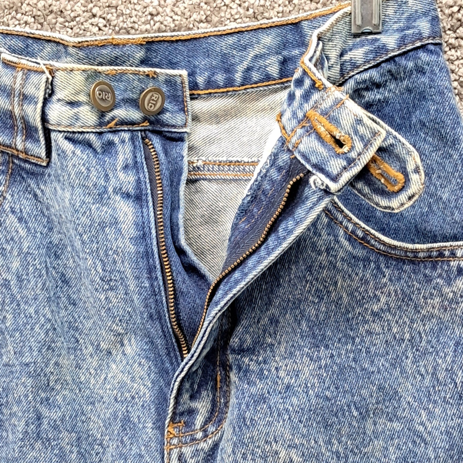 Rio by Stephanie Maison Vintage Acid Wash High Waist Tapered Jeans Blue Sz 11