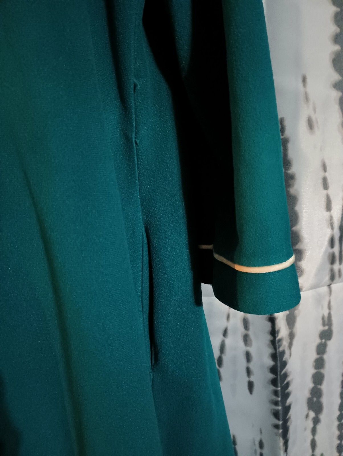 S Vintage VTG Small Vanity Fair Bath Robe House Coat – Dark Aqua w Tie