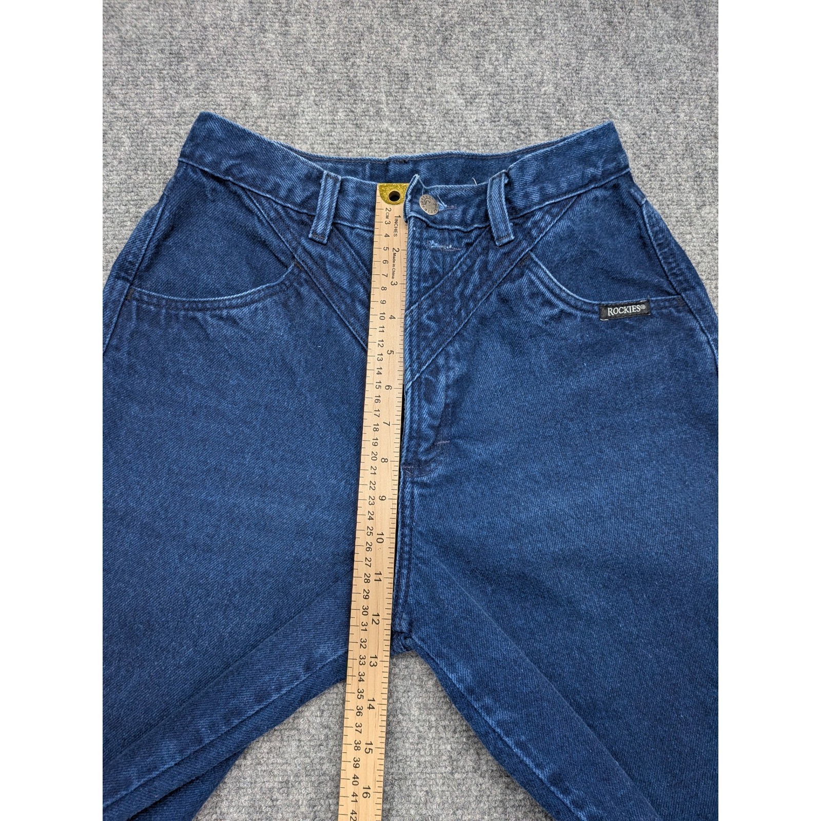 Vintage Rockies Jeans Women’s 9 26×35 High Waist Dark Wash Western Mom Jeans VTG