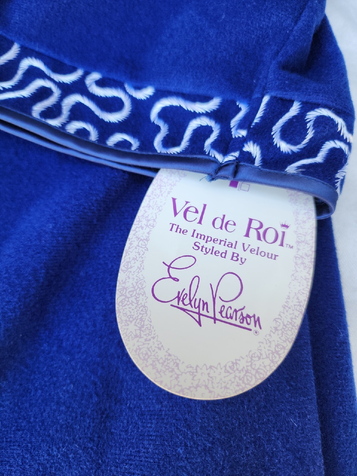 VTG USA Evelyn Pearson Dacran Blue Du Pont Caftan Robe Housecoat Women’s Sz L