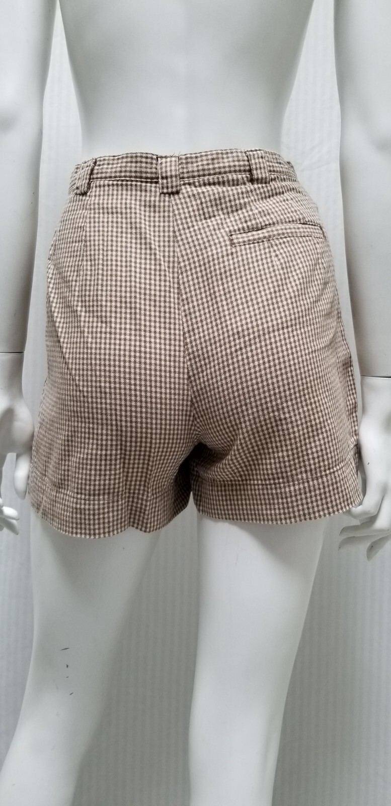 Vintage 90s Y2K LIMITED America Brown Houndstooth Shorts – Waist 25″ – EUC