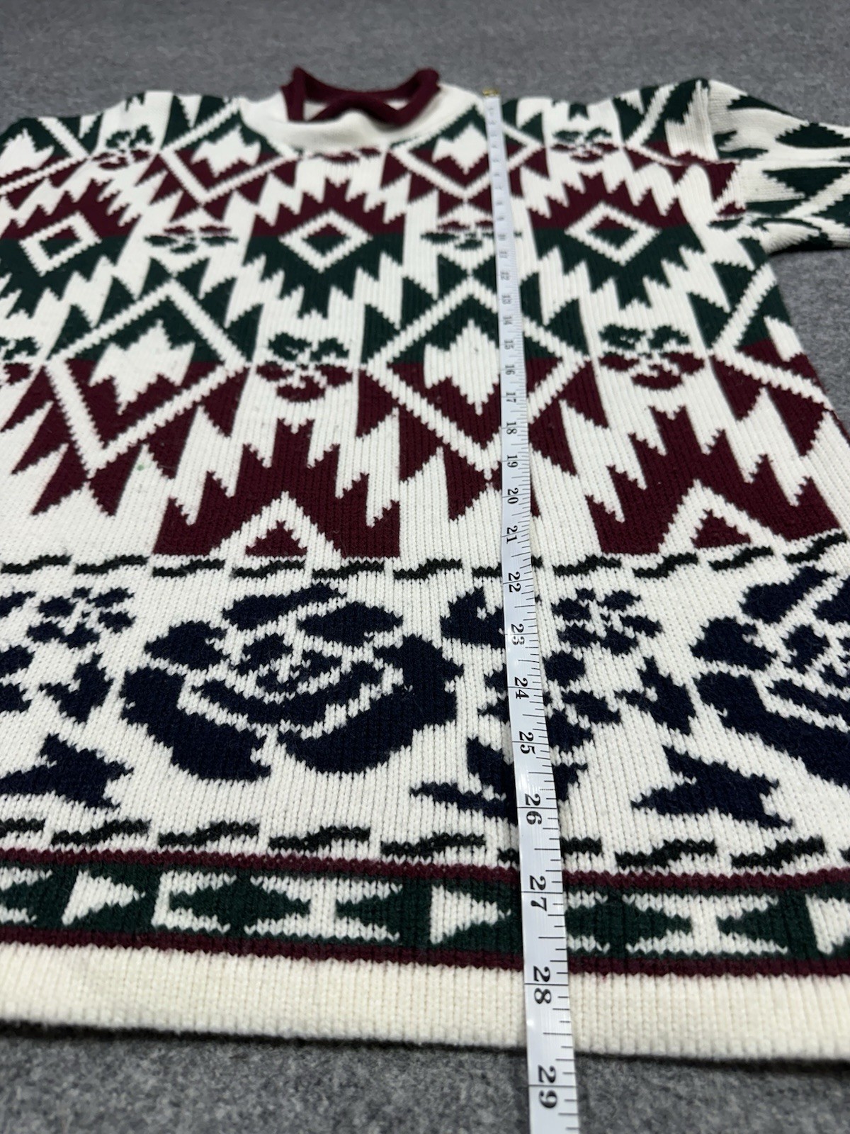 Vintage Cut 4 U Sweater One Size Long Sleeve Geometric MultiColor Knit