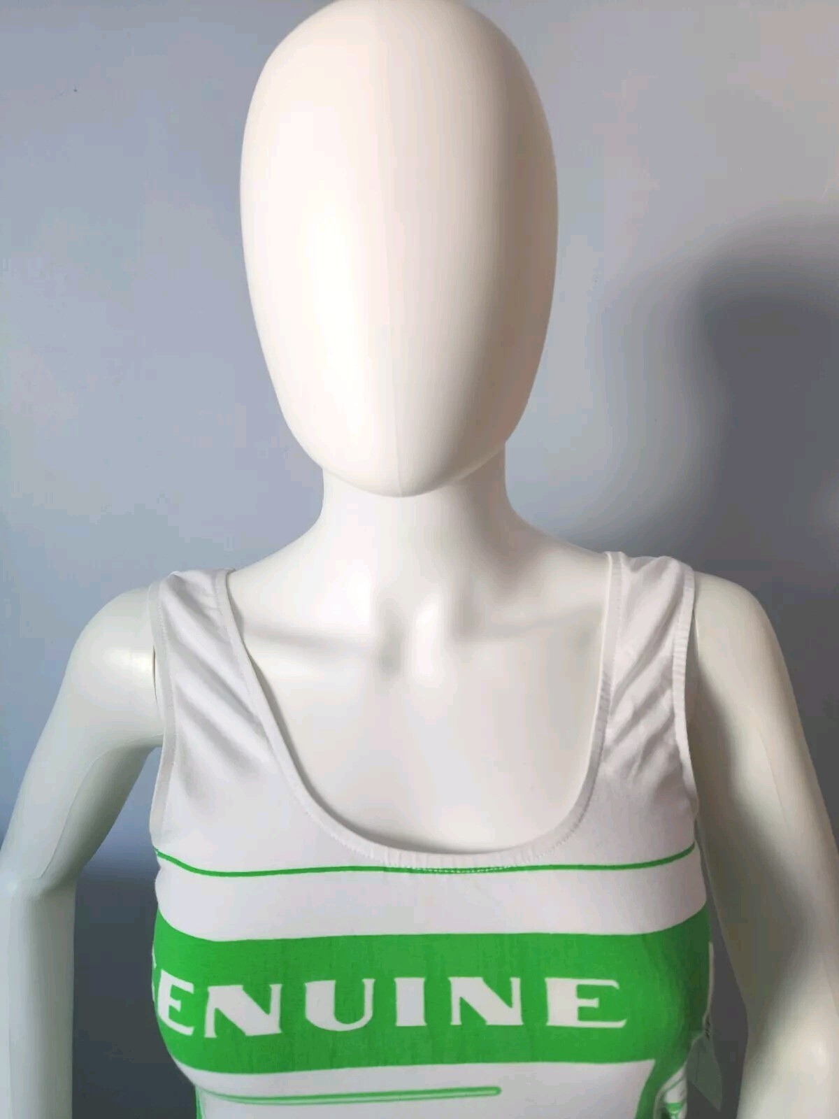 Rare Budweiser VTG Carabella Collections green & White Sleeveless Dress size 9