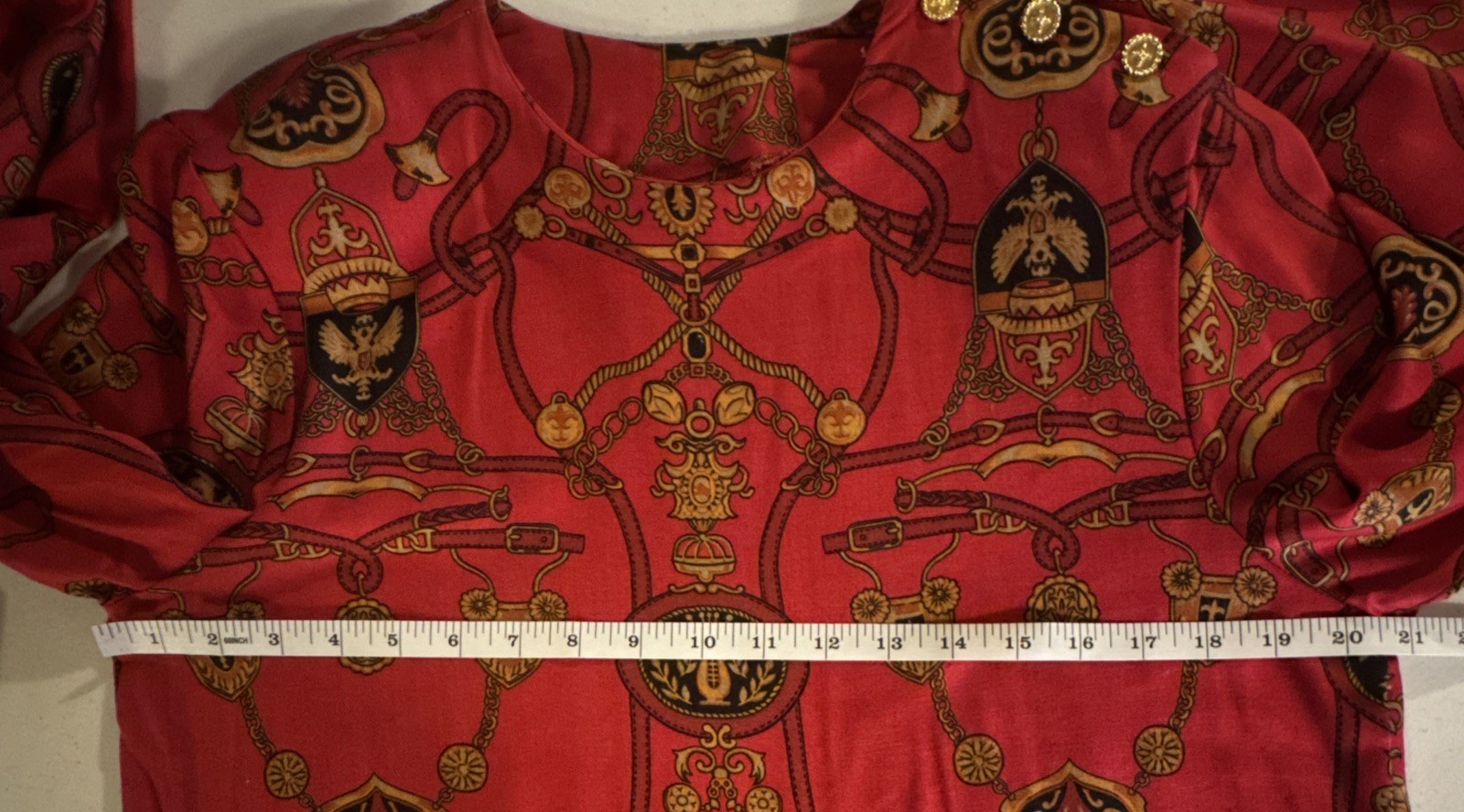 Vtg Leslie Faye Wide Leg Crop Culotte Pant & Blouse Set Equestrian Print 12P