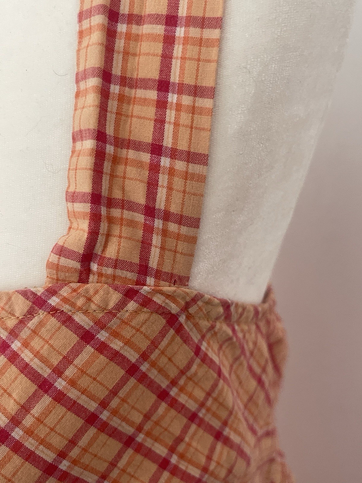 Vintage Y2k Plaid Tank Summer Dress – Pink & Orange Cream Size 11