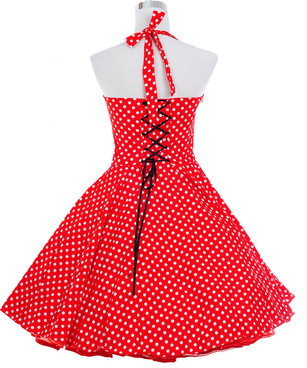 40s 50s Style Vintage Retro Party Rockabilly Dress Polka dot Festival Dresses