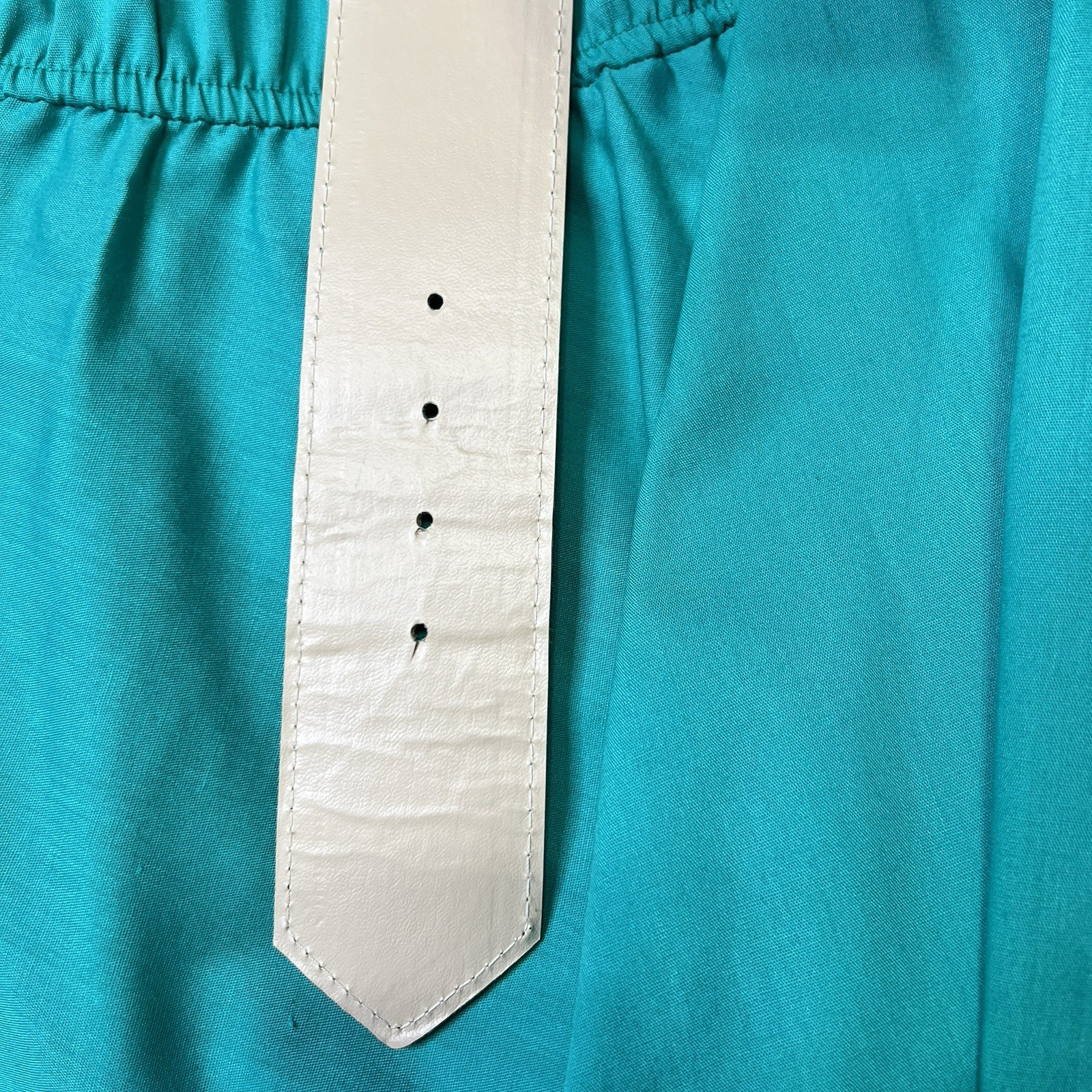 Vintage 80s Teal Green Shirt Dress with Pockets – The American Shirt Dress 13/14