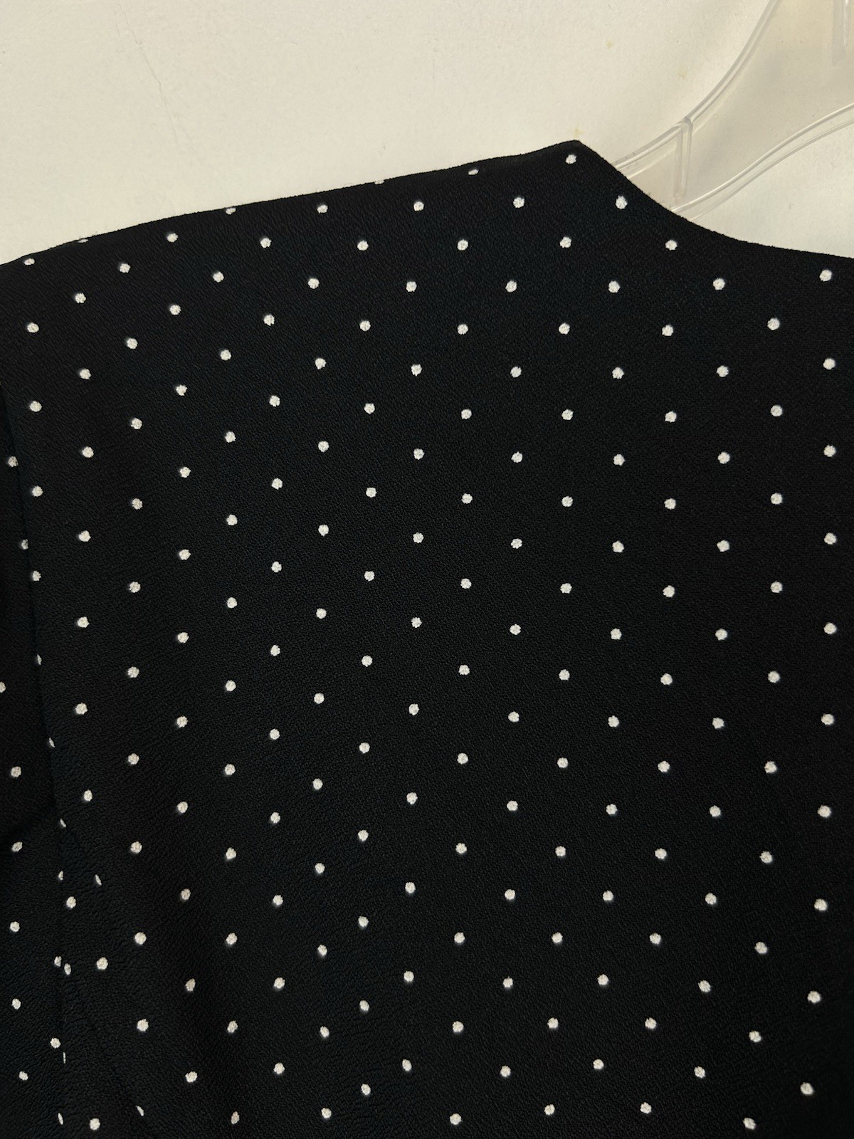 Vintage Virgo II Midi Dress Womens 8 Black Polka Dot Union Label 80s Office Read