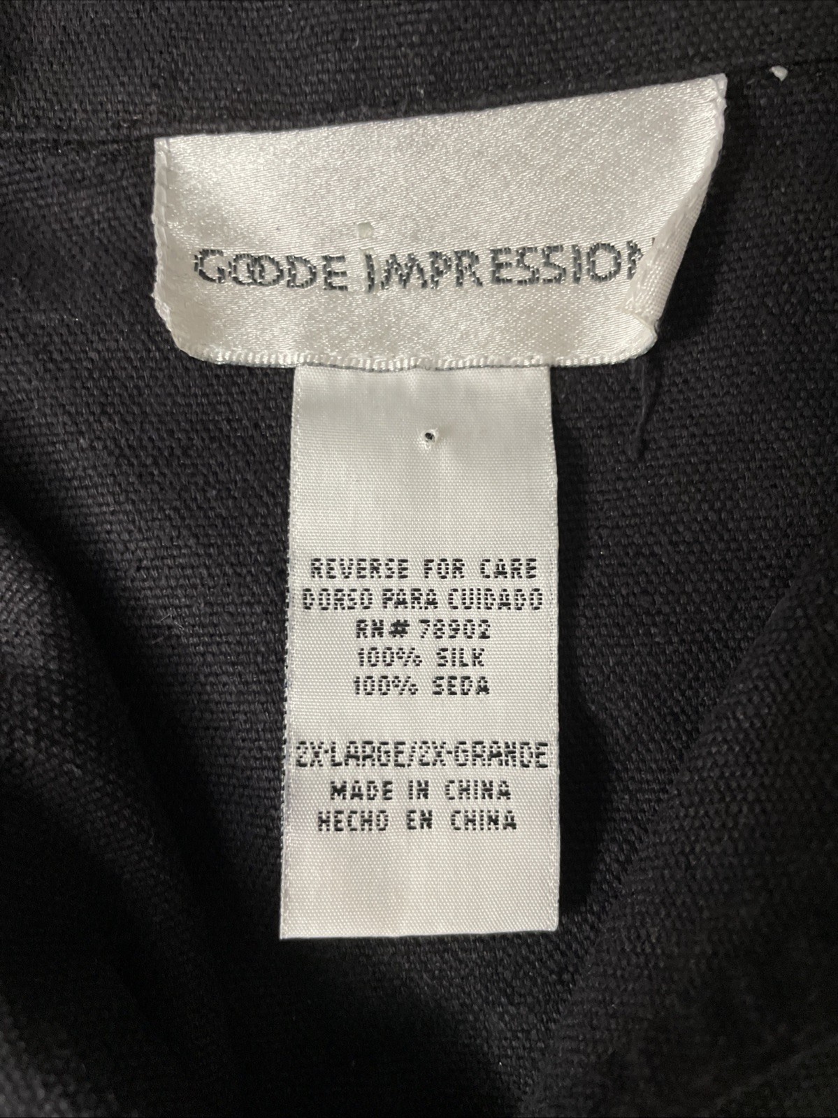VTG Goode Impressions 2X 100% Silk Hand Painted Peacock Art To Wear Jacket Shirt