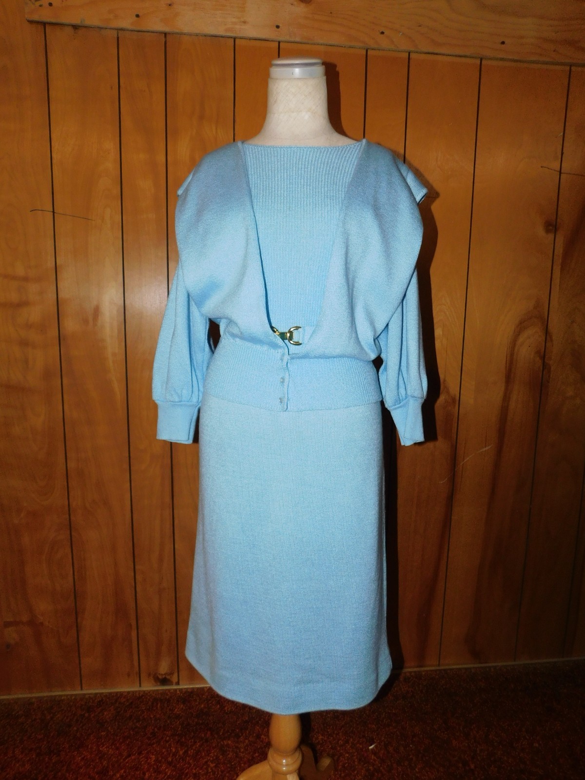 Vintage JT MARTIN Sweater Dress w/ Vest and Belt Size 2 2000’s*