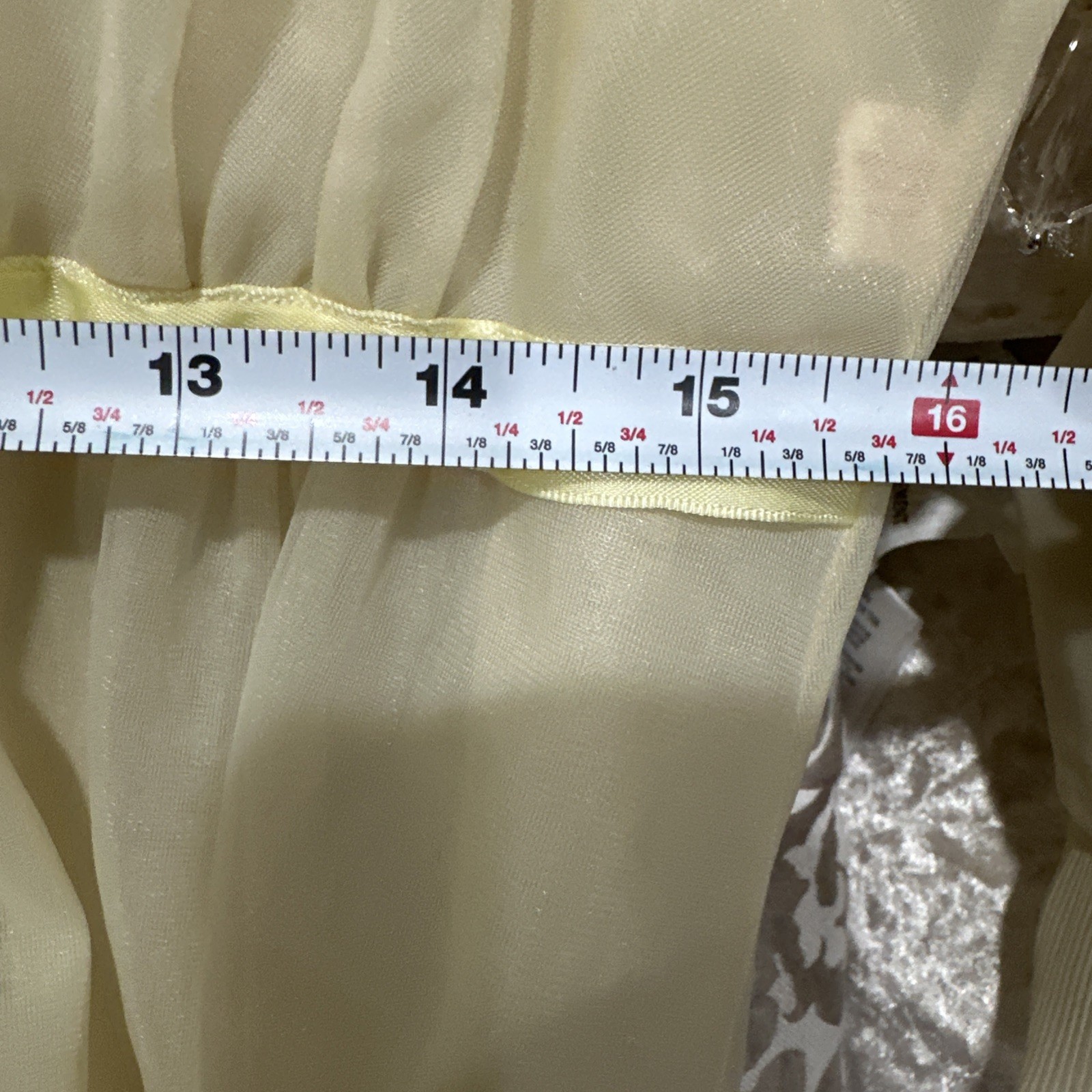 Vintage Evette 2-Piece Sheer Ivory Chiffon Peignoir Set Robe Nightgown Sz petite